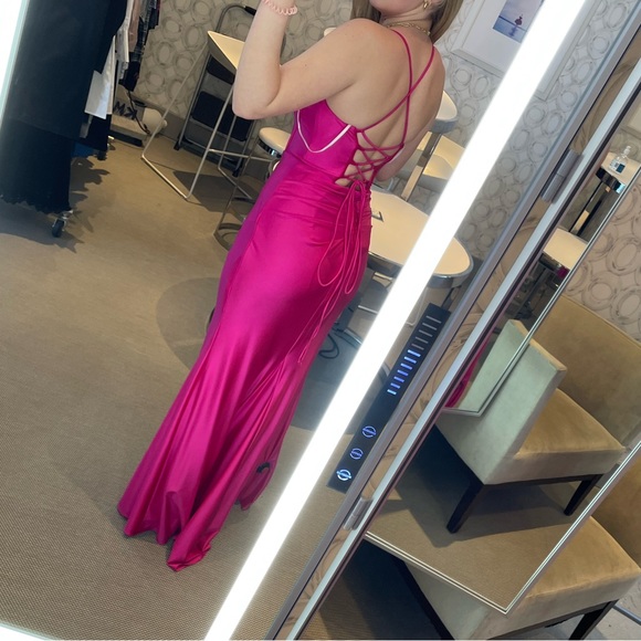 AQUA formal satin corset gown (Bloomingdale’s) - Picture 2 of 6